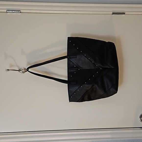 BUENO Black Studded Extra Large Faux Leather Western Shoulder Bag - Picture 2 of 6